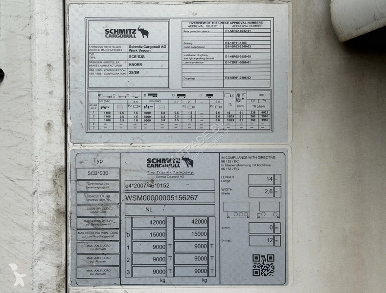 نصف مقطورة Schmitz Cargobull SCB*S3B THERMO...