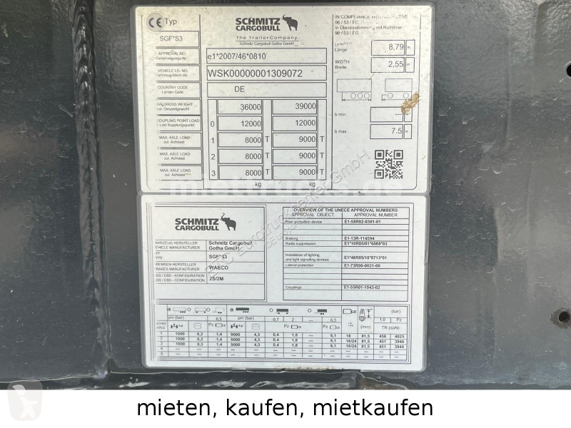 نصف مقطورة Schmitz Cargobull 24 28 cbm Stahl...