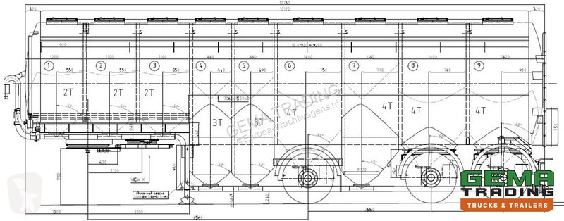 نصف مقطورة Lambrecht Bulkoplegger 51m3 - 9...