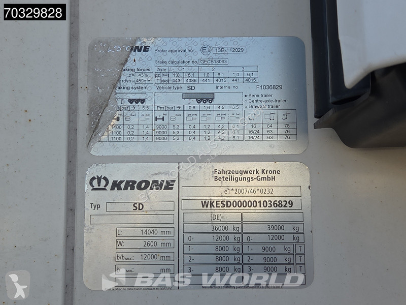 Semirimorchio Krone Doppelstock 250x270cm...