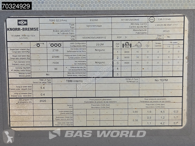 Semi remorque  KT3 ST Lift Axle