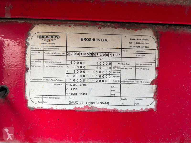 Semirremolque Broshuis 3AUD-44 EXTENDABLE /...