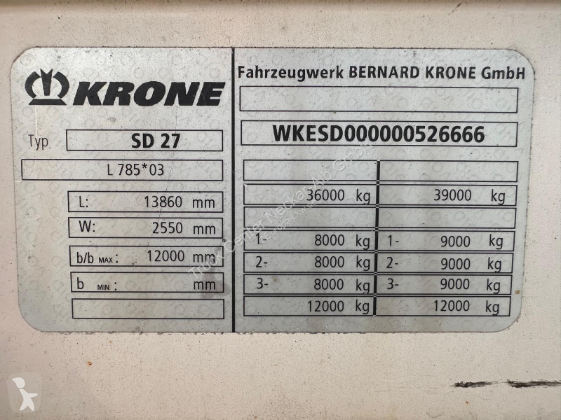 Návěs Krone   3 Achs Standard Lift