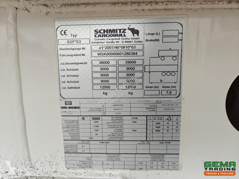 Полуприцеп Schmitz Cargobull SGF*S3 24m³ -...
