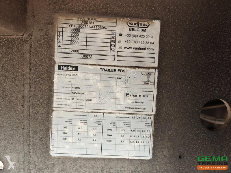 Semiremorca Van Hool 3B0072 Sliding...