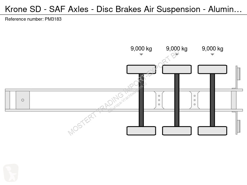Félpótkocsi Krone - SAF Axles - Disc Brakes Air...