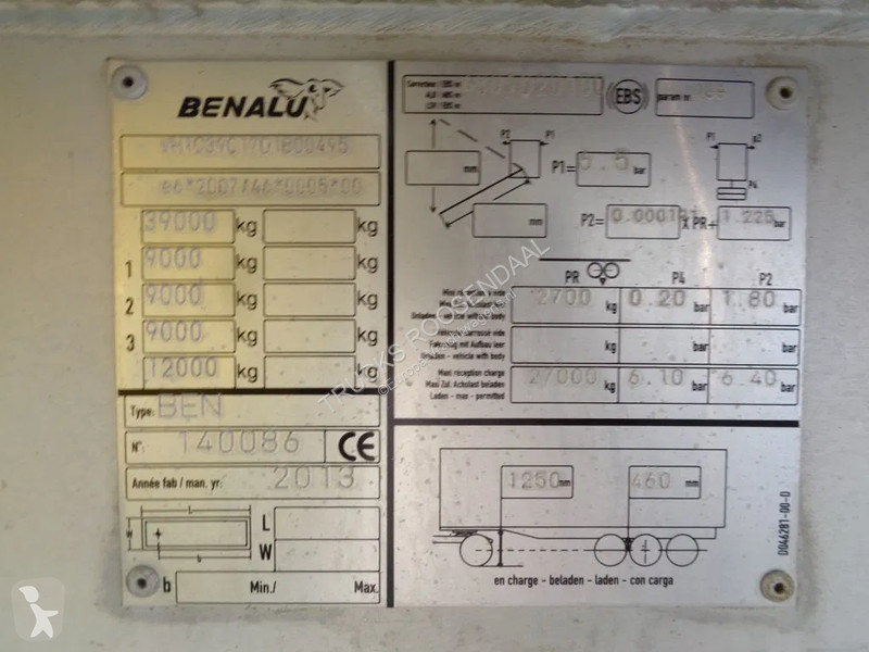 Semiremorca Benalu BEN + 24 CUB + Piston BROKEN