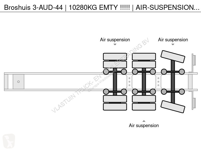 Semiremorca Broshuis 3-AUD-44 | 10280KG EMTY...