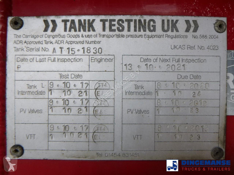 Semi remorque  Fuel tank alu 42.8 m3 / 6 comp +...