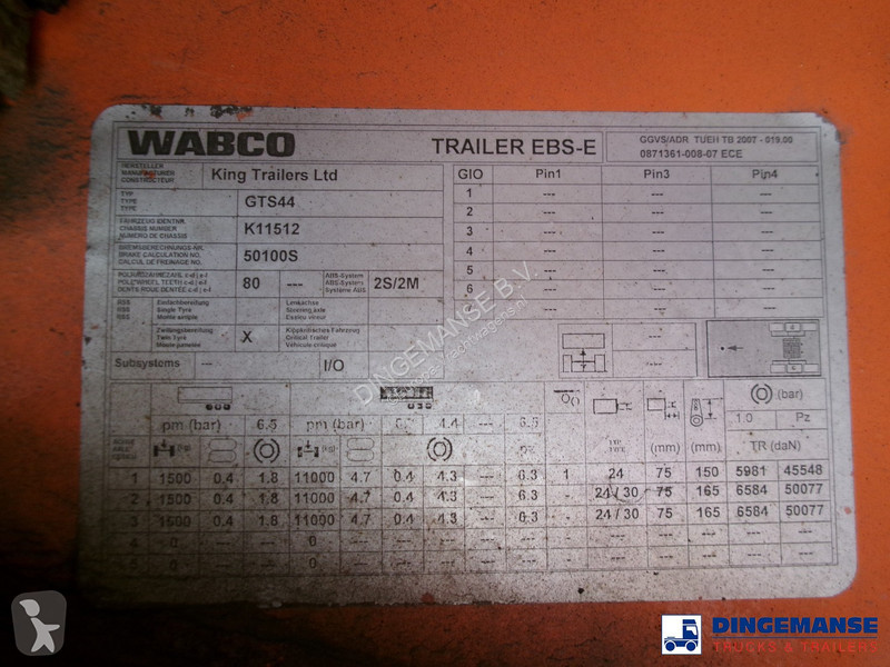 Semiremorca King 3-axle semi-lowbed trailer 44T...