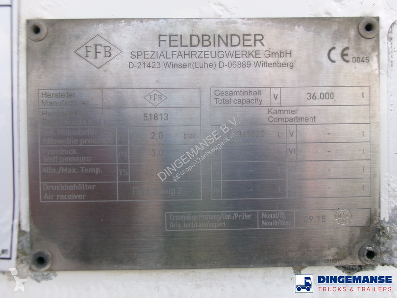 Semiremorca Feldbinder Powder tank alu 36 m3 /...