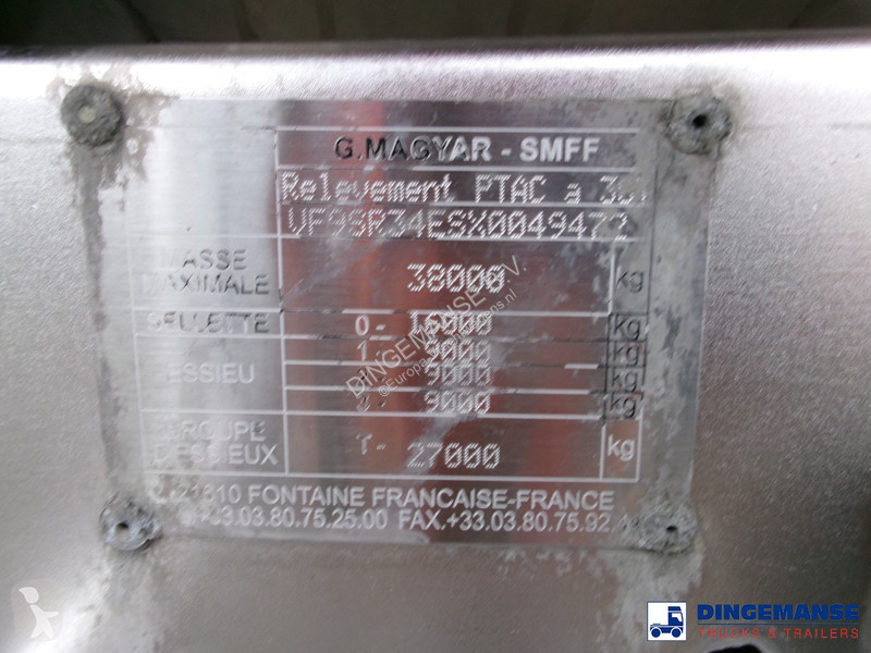 Semiremorca Magyar Chemical tank inox 22.5 m3 /...