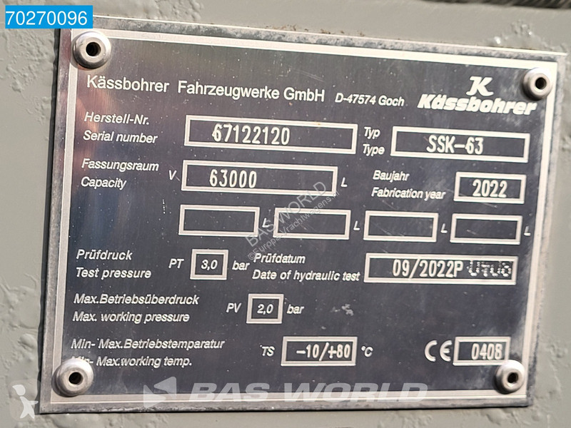 Semitrailer Kässbohrer 60m3 Kip