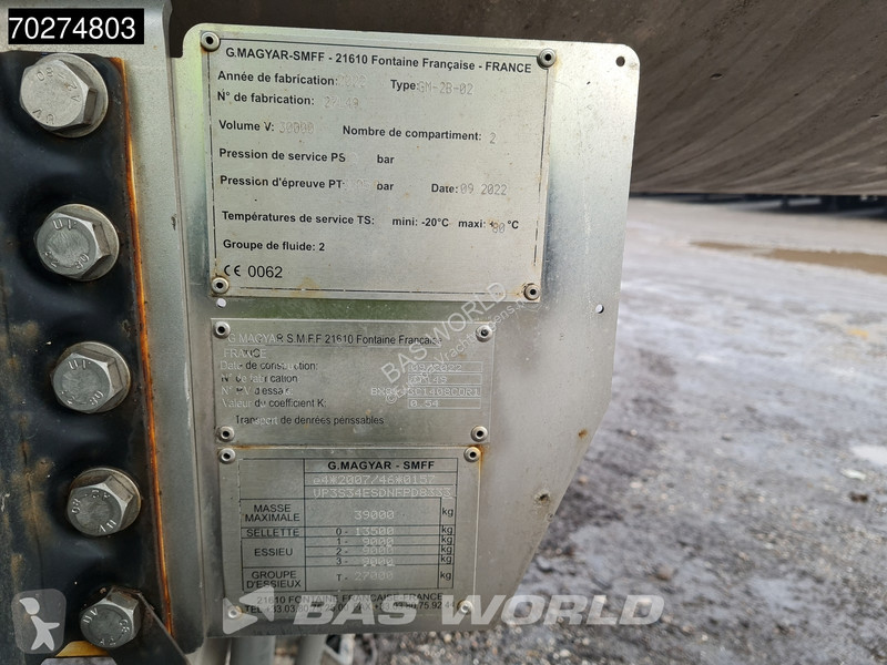 Semi reboque Magyar SR A1 Food 2 comp Inox...