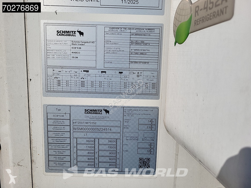 Semi reboque Schmitz Cargobull Thermo King SLXi...