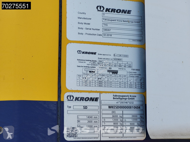 Semi reboque Krone Thermo King SLXi 300...