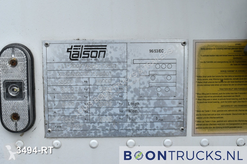 Oplegger Talson MEGA + TK SLXe 200 (2600...