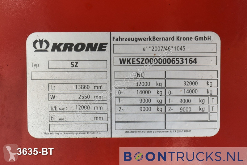 Oplegger Krone SZ | TAIL LIFT 200cm * BPW /...