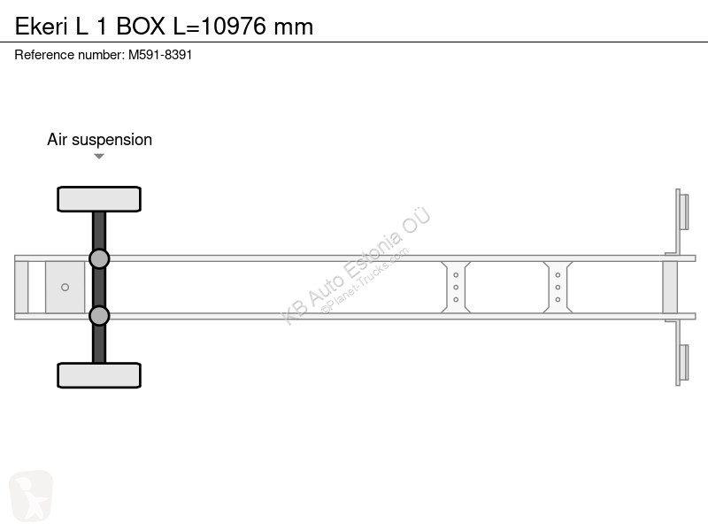 Oplegger  L 1 BOX L=10976 mm