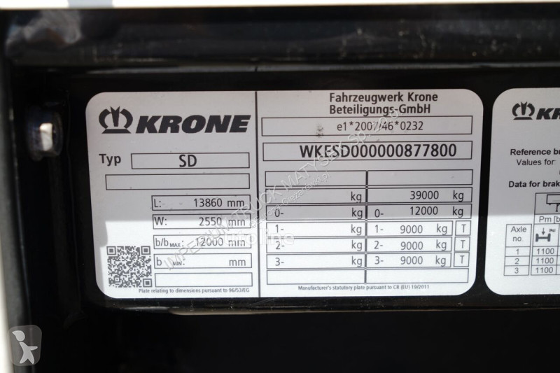 Semirimorchio Krone FIRANKA STANDARD / OŚ...