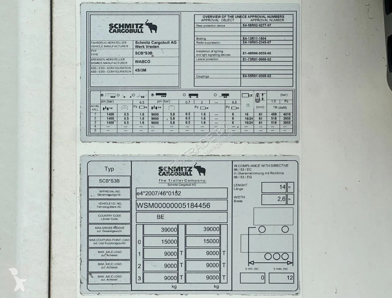 Semitrailer Schmitz Cargobull SCB*S3B CARRIER...
