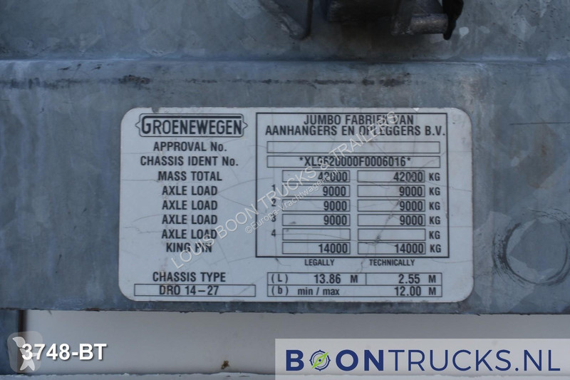 نصف مقطورة Groenewegen DRO-14-27 | ROLLERBED /...