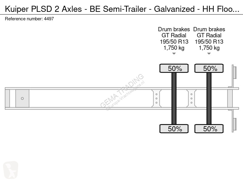 Semi remorque  PLSD 2 Axles - BE Semi-Trailer -...