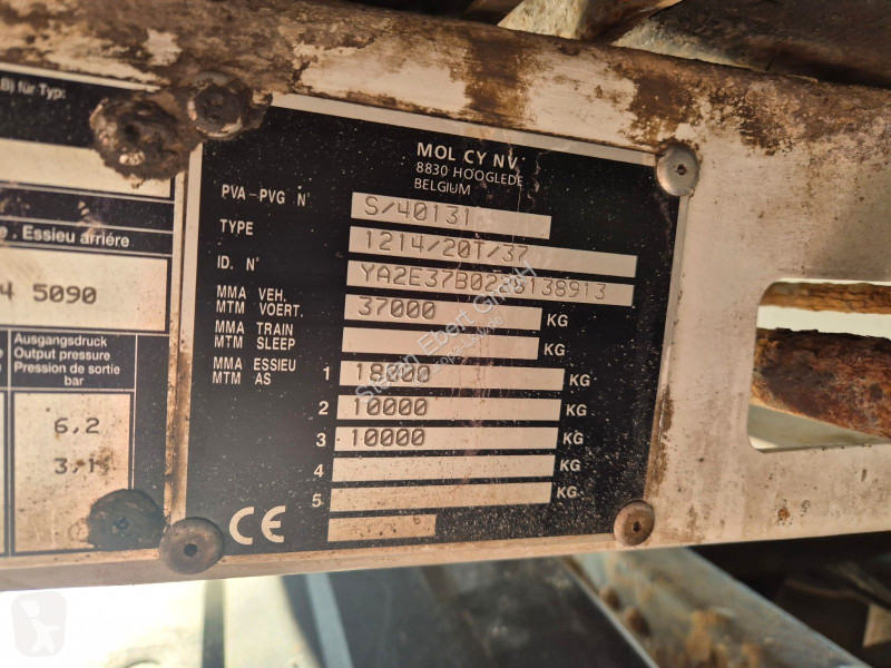 Oplegger  MOL CY NV 1214/20T/37 Palfinger PK44002