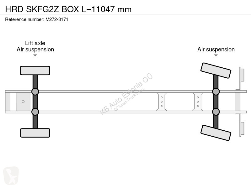 نصف مقطورة HRD SKFG2Z BOX L=11047 mm
