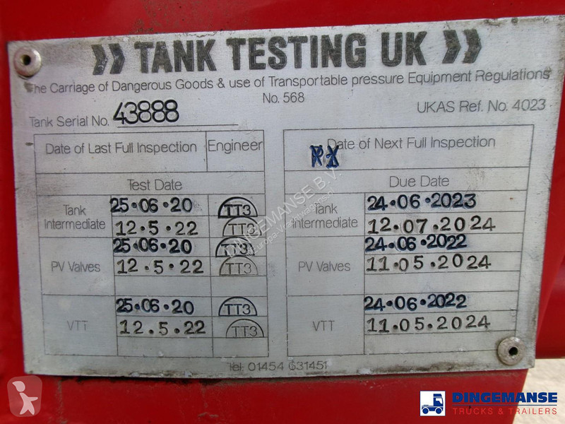 نصف مقطورة Feldbinder Fuel tank alu 44.6 m3 + pump