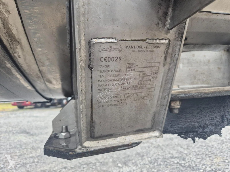 نصف مقطورة Van Hool 26500L INSULATED INOX TANK...