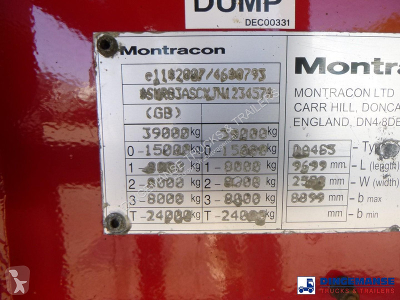 نصف مقطورة Wilcox Tipper trailer alu 55 m3 +...