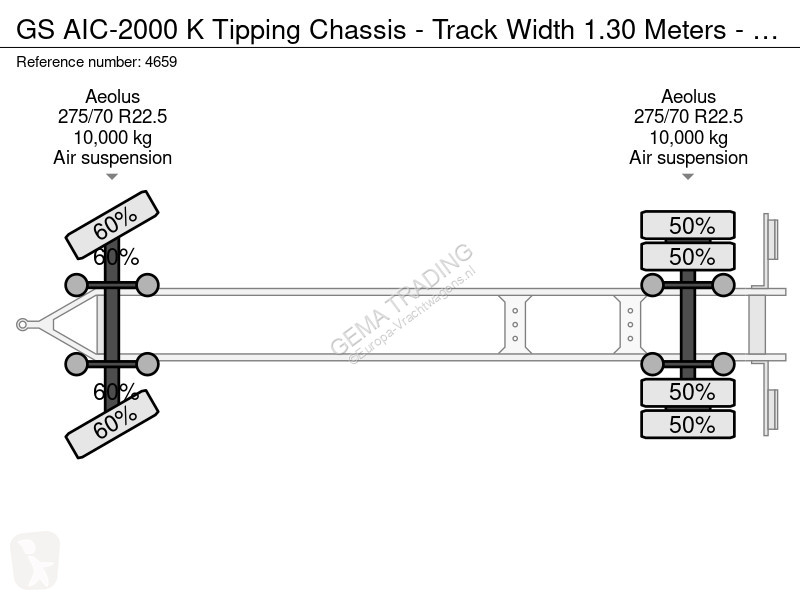 نصف مقطورة  AIC-2000 K Tipping Chassis - Track...