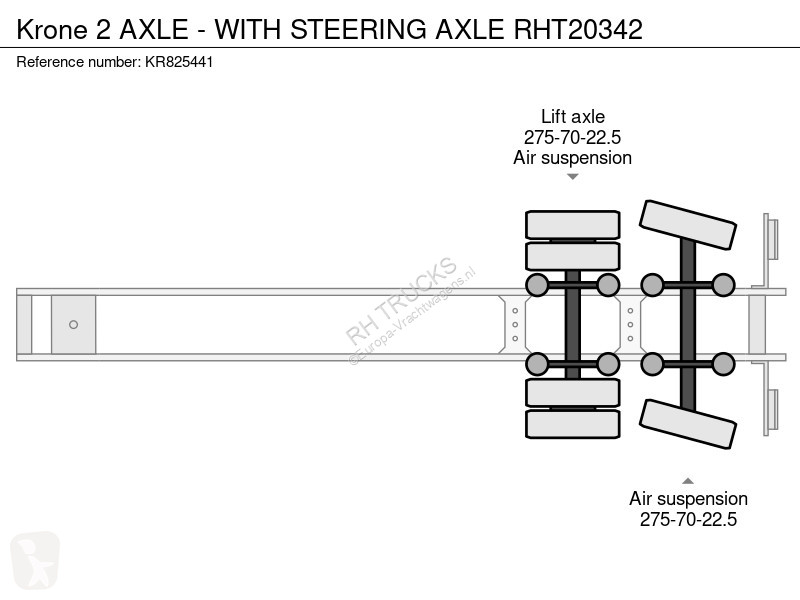 نصف مقطورة Krone 2 AXLE - WITH STEERING AXLE