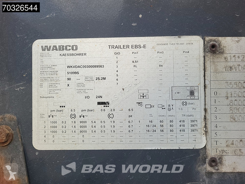 نصف مقطورة Kässbohrer CS 40ft 45ft Lift Axle