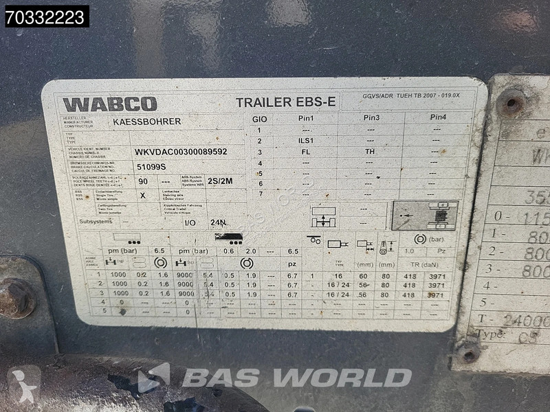 نصف مقطورة Kässbohrer CS APK 09/26 40ft 45ft...