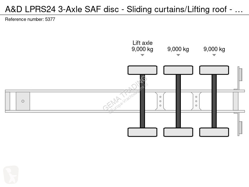 Semi remorque  LPRS24 3-Axle SAF disc - Sliding...