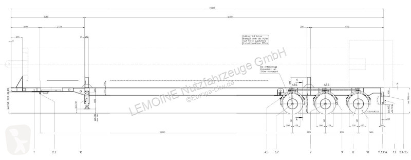 Semi remorque Goldhofer 3-Achs SPZ-DL3-38/80...
