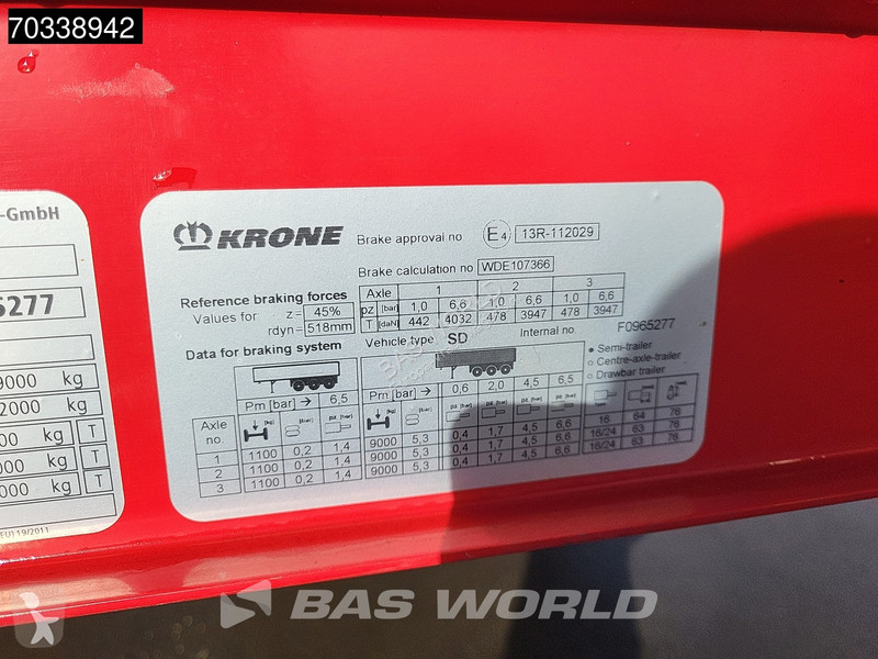 Krone Lift Axle MOT 01/27 semi-trailer