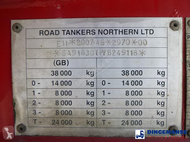 Semi remorque  Fuel tank alu 42.8 m3 / 6 comp +...
