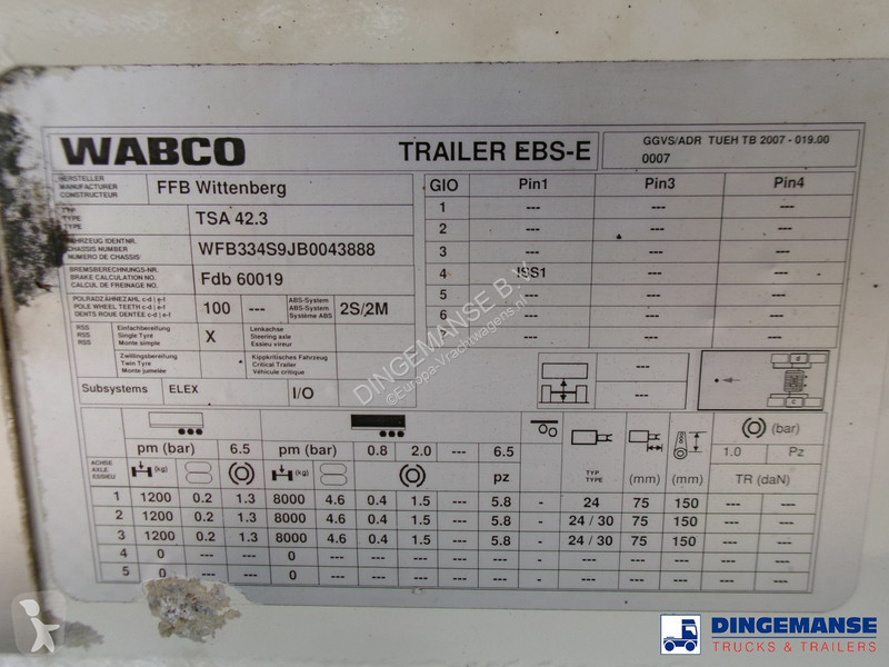 Semiremorca Feldbinder Fuel tank alu 44.6 m3 +...