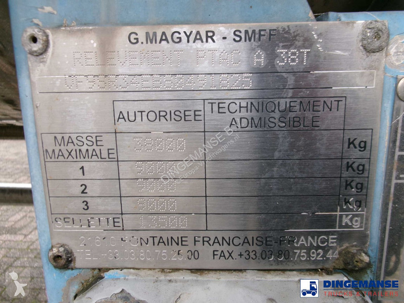 Semiremorca Magyar Chemical tank inox L4BH 33.5...