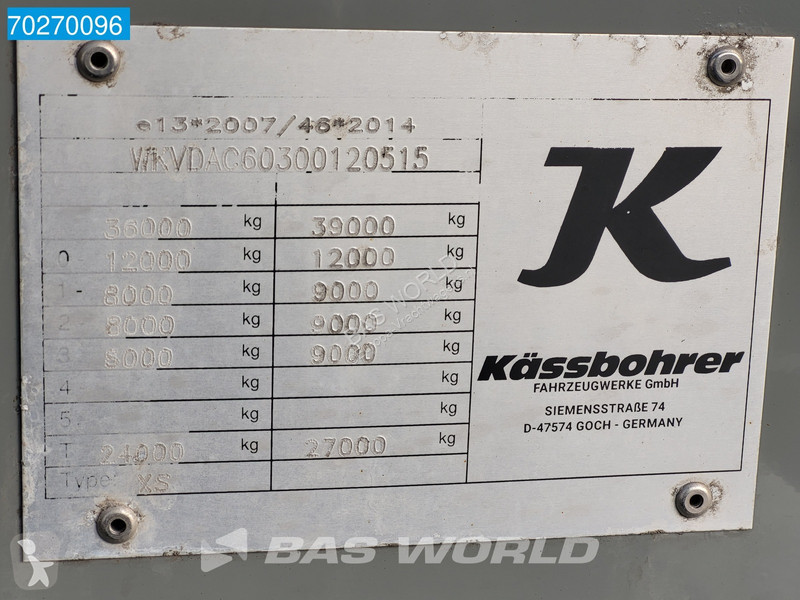 Semitrailer Kässbohrer 60m3 Kip