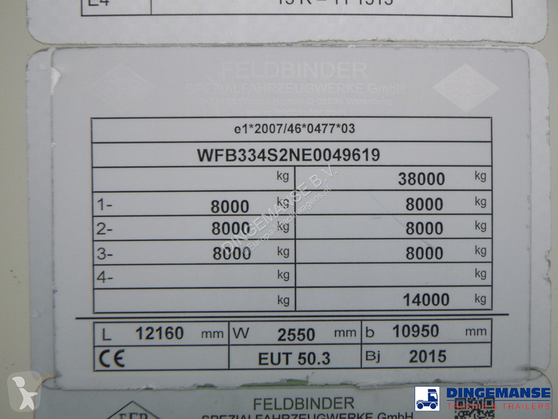 Semiremorca Feldbinder Powder tank alu 50 m3 /...
