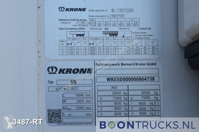 Oplegger Krone + CARRIER 1950 Mt | MULTITEMP *...