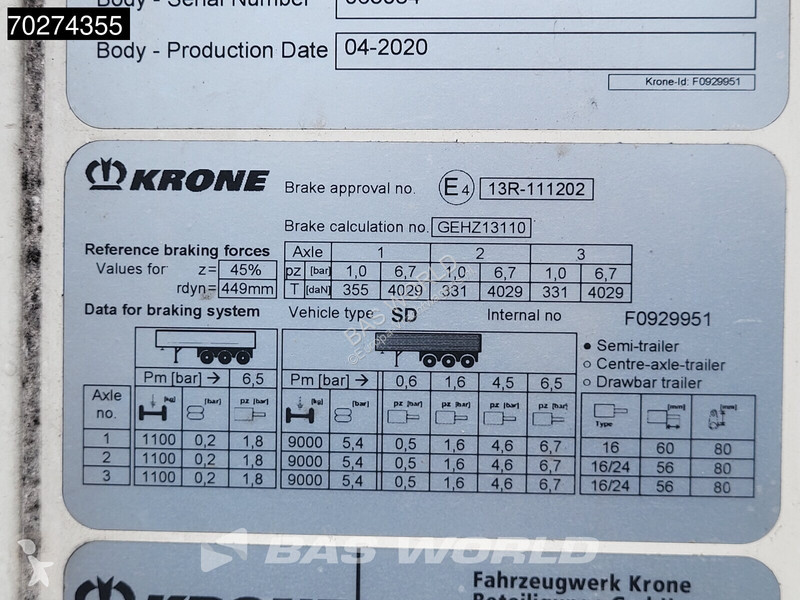 Semiremorca Krone NL-Trailer Blumenbreit...