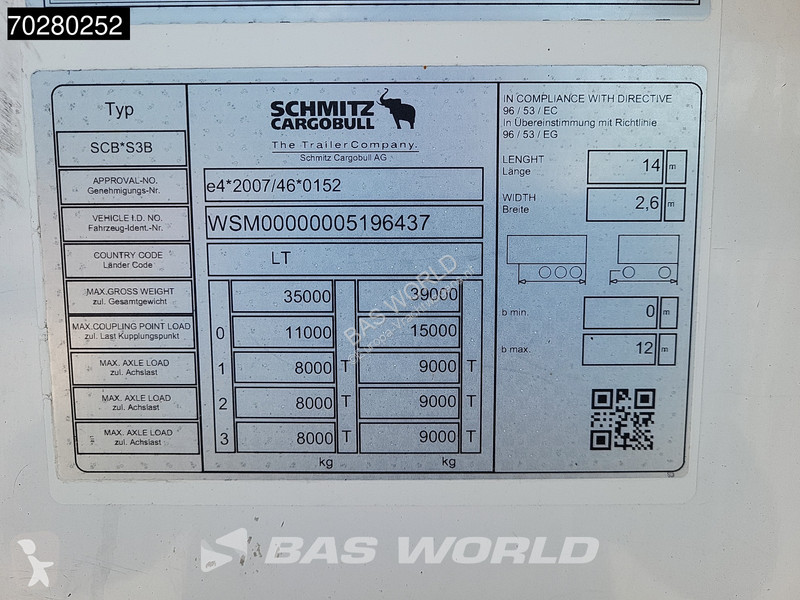 Semitrailer Schmitz Cargobull Thermko King SLXi...