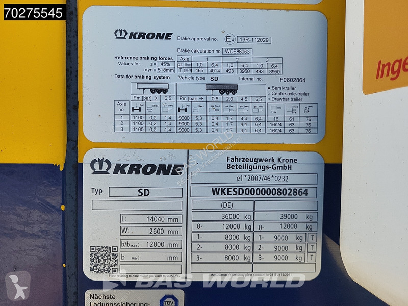 Sættevogn Krone Dobbelstock Thermo King