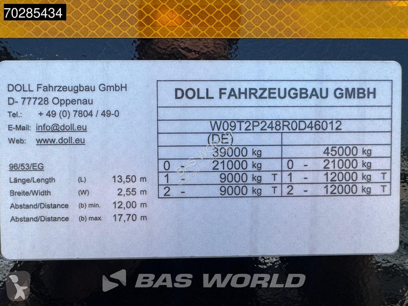 Semiremorca Doll T2P-S3FS21 2 axles NEW Pendle...
