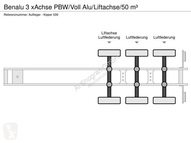 Semitrailer Benalu 3 xAchse PBW/Voll...